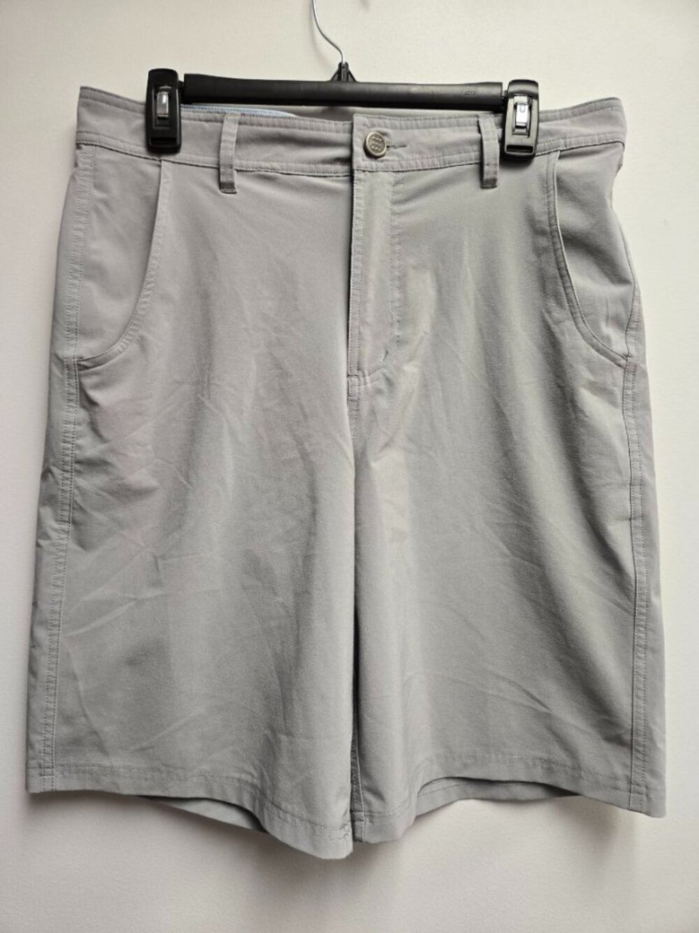 Free Fly Apparel Men Hybrid Shorts 30 Gray Chino Performance Hiking Casual Golf